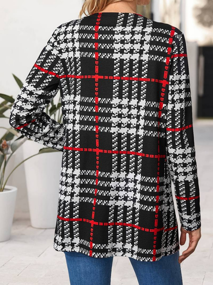 Alina | Women's Stylish Plaid Jacket | Long