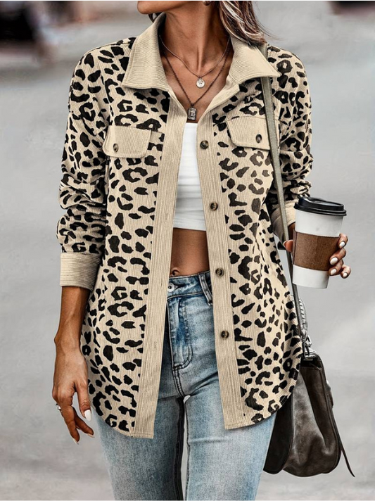 Andrea | Women's Leopard Stylish Jacket | Long