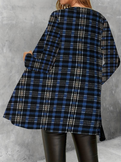 Alina | Women's Stylish Plaid Jacket | Long