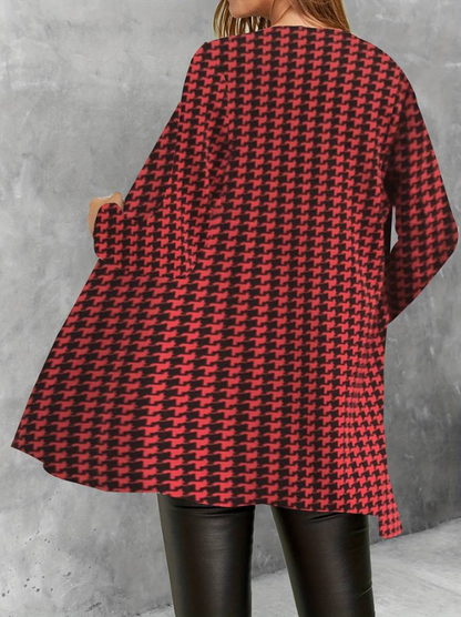 Alina | Women's Stylish Plaid Jacket | Long