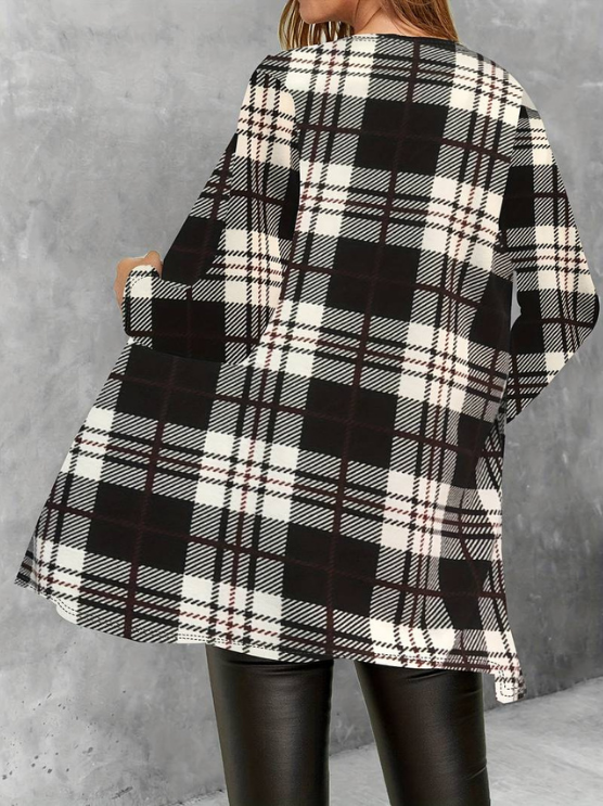 Alina | Women's Stylish Plaid Jacket | Long