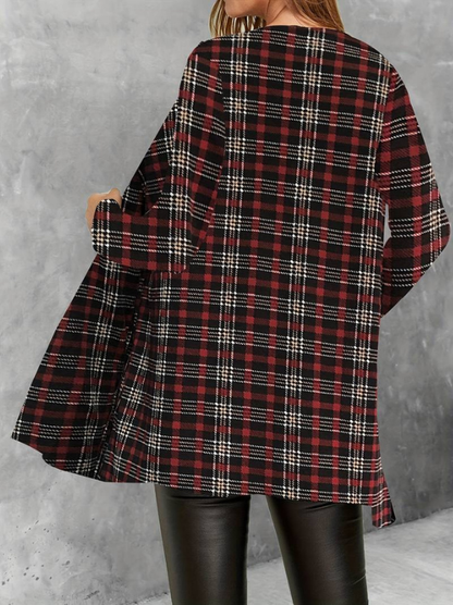 Alina | Women's Stylish Plaid Jacket | Long