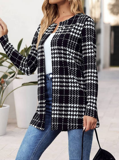 Alina | Women's Stylish Plaid Jacket | Long